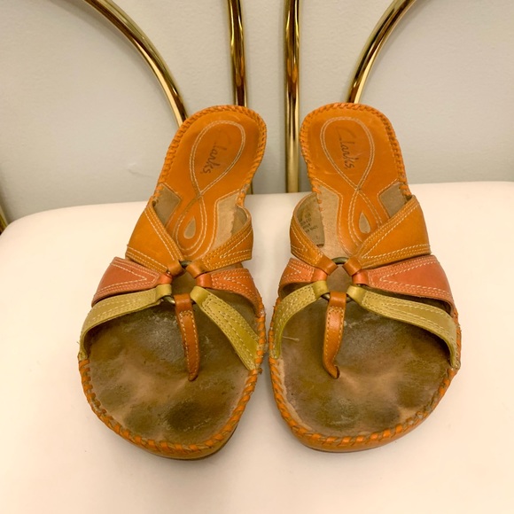 Orange and yellow Clark’s heels - Picture 2 of 6